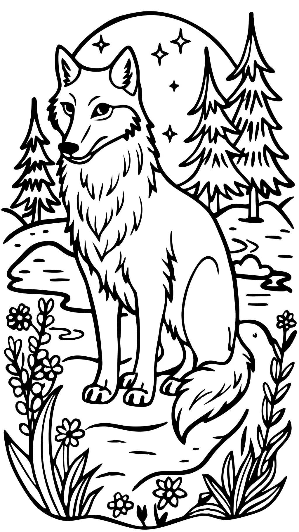 coloring pages for wolf